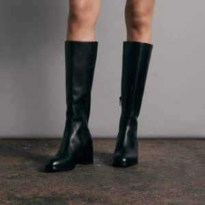 Brand New Rag & Bone Hazel Knee High Boots in Black Leather - 39.5 (9.5)